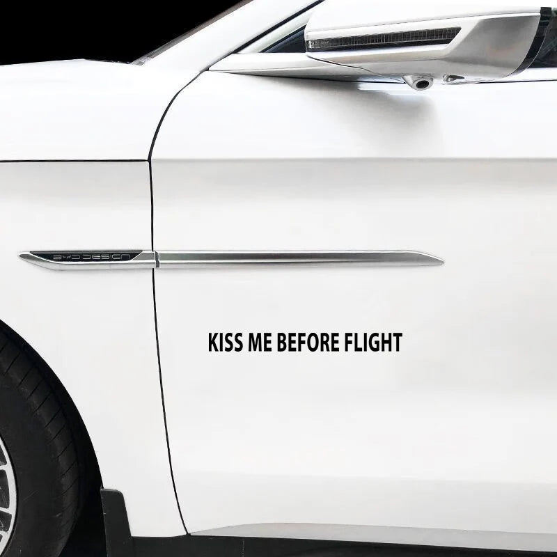 KISS ME BEFORE FLIGHT Car Sticker - view 4
