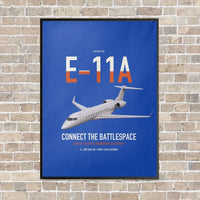 Thumbnail for E-11A BACN vertical canvas print - framed - blue background