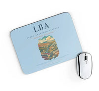 Thumbnail for Leeds Bradford Airport (LBA) design on light blue rectangle mouse pad