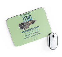 Thumbnail for JT8D design on light green rectangle mouse pad