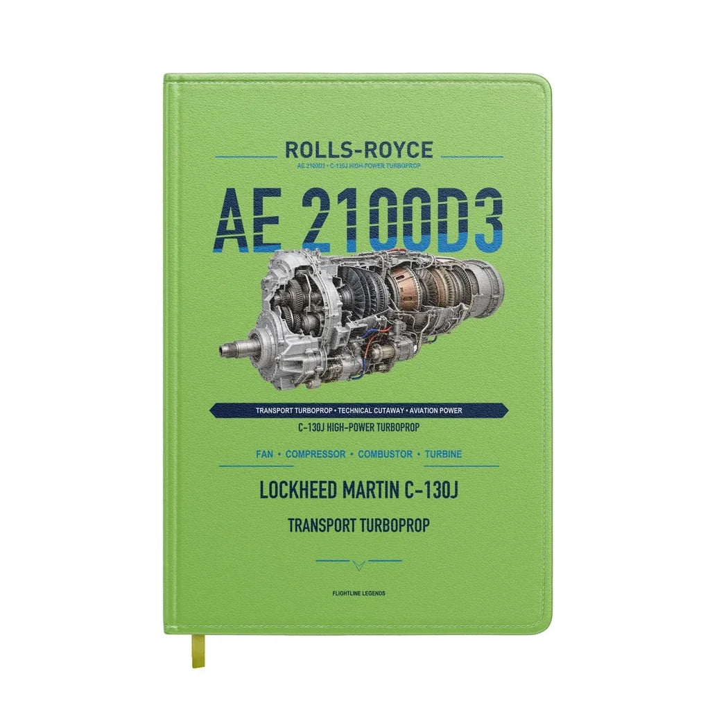 AE 2100D3 design on light green notebook