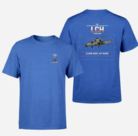 Thumbnail for HAL LCH Prachand design on blue t-shirt, double-side print
