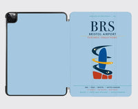 Thumbnail for Bristol Airport (BRS) design on light blue ipad tablet case