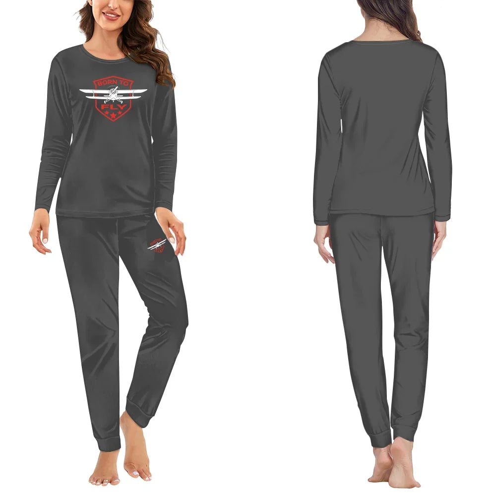 Super Born To Fly women pajamas - Gray