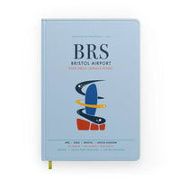 Thumbnail for Bristol Airport (BRS) design on light blue notebook