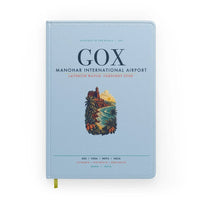 Thumbnail for Manohar International Airport Mopa (GOX) design on light blue notebook