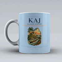 Thumbnail for Kajaani Airport (KAJ) airport code design on light blue ceramic mug