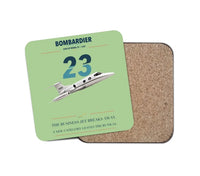 Thumbnail for Bombardier Learjet 23 design on light green 1 piece coaster