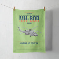 Thumbnail for Sikorsky MH-60R Seahawk design on light green towel