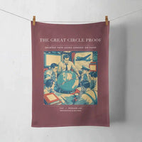 Thumbnail for VINTAGE G4292 - The Great Circle Proof - Designed Towels design on darkred
