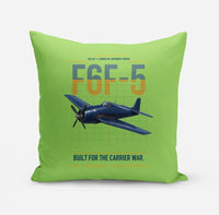 Thumbnail for F6F-5 Hellcat design on light green pillow