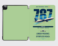 Thumbnail for Boeing 787-10 Dreamliner design on light green ipad tablet case