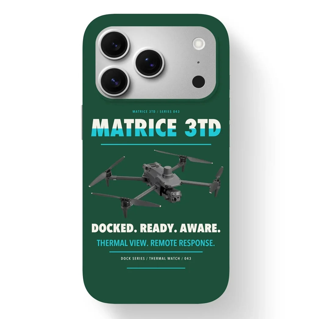 DJI Matrice 3TD Case design on dark green iphone case