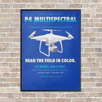 Thumbnail for DJI P4 Multispectral vertical canvas print - framed - blue background