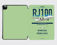 Thumbnail for Avro RJ100 design on light green ipad tablet case