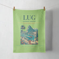 Thumbnail for Lugano Airport (LUG) design on light green towel