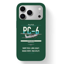 Thumbnail for Pilatus PC-6 Porter design on dark green magsafe iphone case, for iPhone 17 Pro