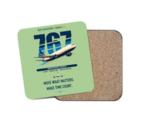 Thumbnail for Boeing 767-300F design on light green 1 piece coaster
