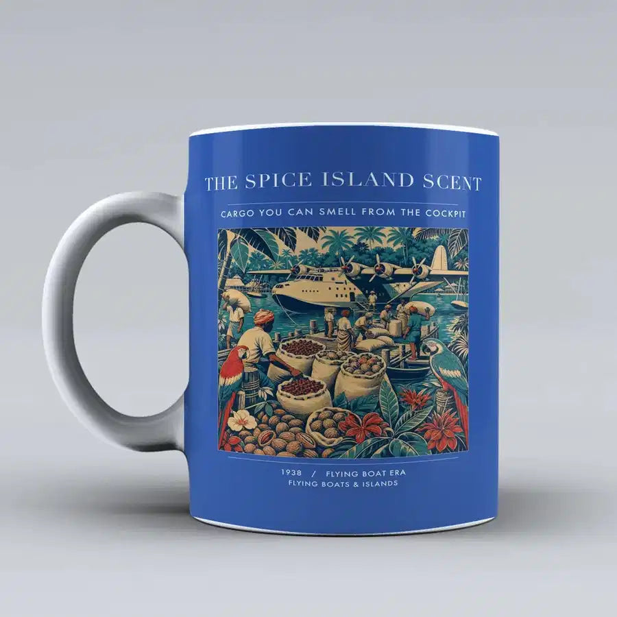 VINTAGE G4279 - The Spice Island Scent - Ceramic Mug design on blue