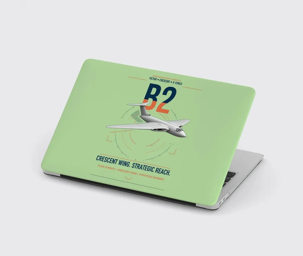 Handley Page Victor B2 design on light green MacBook case