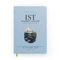 Thumbnail for Istanbul Airport (IST) design on light blue notebook