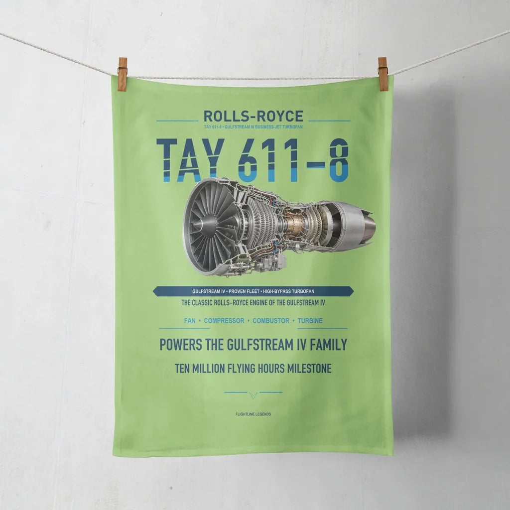 TAY 611-8 design on light green towel