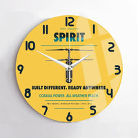Thumbnail for Ascent AeroSystems Spirit design on yellow no frame wall clock