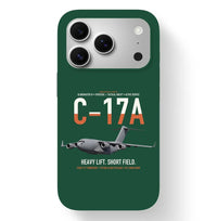 Thumbnail for C-17A Globemaster III design on dark green magsafe iphone case, for iPhone 17 Pro