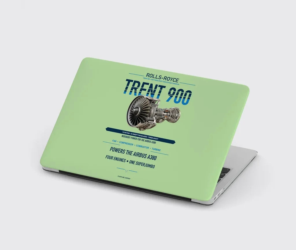 TRENT 900 design on light green MacBook case