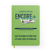 Thumbnail for Cessna Citation Encore+ design on light green notebook