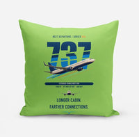 Thumbnail for Boeing 737-900ER design on light green pillow