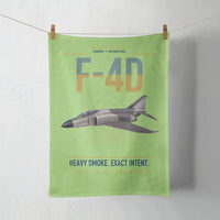 Thumbnail for F-4D Phantom II design on light green towel