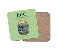 Thumbnail for Elko Regional Airport (EKO) design on light green 1 piece coaster