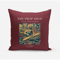 Thumbnail for VINTAGE G4169 - The Prop Shop - Designed Pillows design on darkred