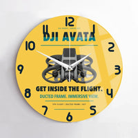 Thumbnail for DJI Avata design on yellow no frame wall clock