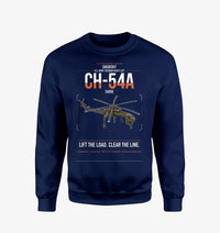 Thumbnail for Sikorsky CH-54A Tarhe design on navy blue sweatshirt