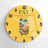 Thumbnail for Fayetteville Regional Airport (Grannis Field) (FAY) design on yellow no frame wall clock