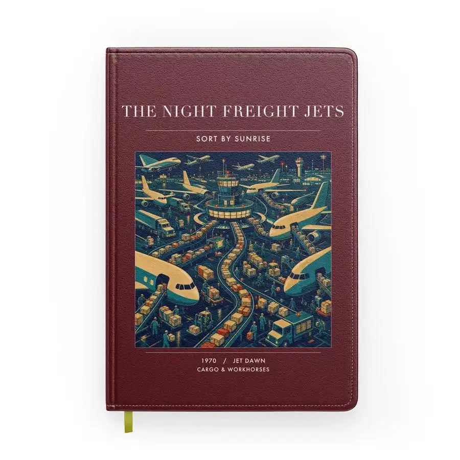 VINTAGE G4133 - The Night Freight Jets - Designed Notebooks design on darkred