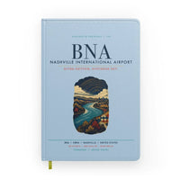 Thumbnail for Nashville International Airport (BNA) design on light blue notebook