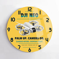 Thumbnail for DJI Neo design on yellow no frame wall clock