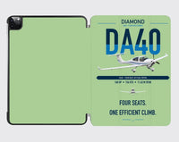 Thumbnail for Diamond DA40 design on light green ipad tablet case