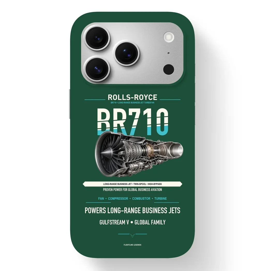 BR710 Case design on dark green iphone case