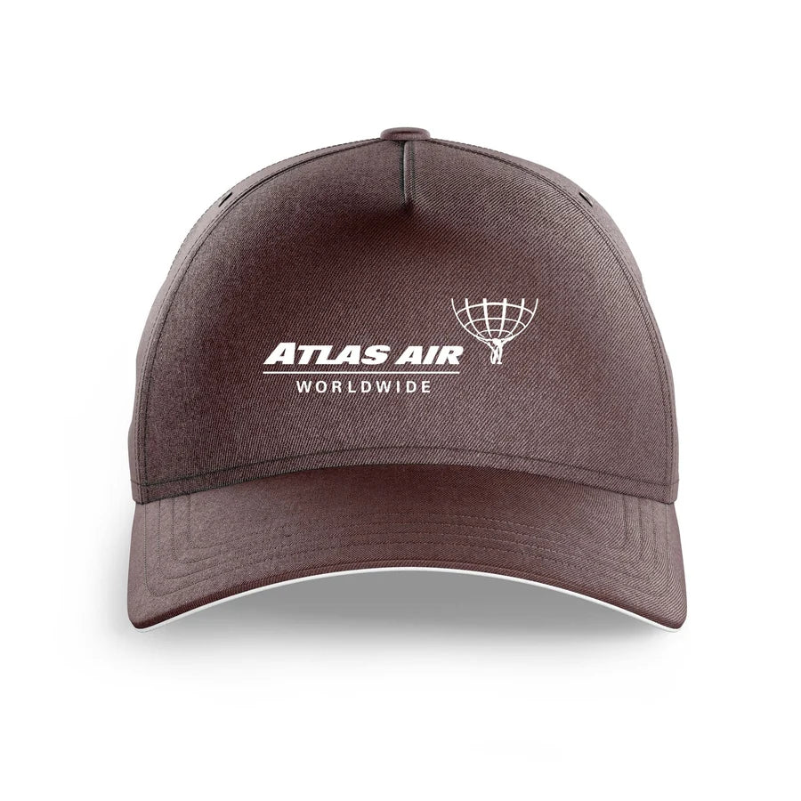 Atlas Air logo printed on brown cap