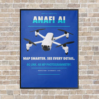 Thumbnail for Parrot ANAFI Ai vertical canvas print - framed - blue background