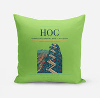 Thumbnail for Frank País Airport (HOG) design on light green pillow