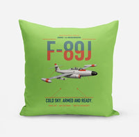 Thumbnail for F-89J Scorpion design on light green pillow