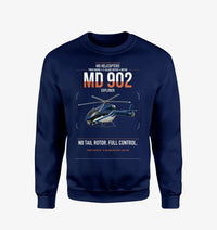 Thumbnail for MD Helicopters MD 902 Explorer design on navy blue sweatshirt
