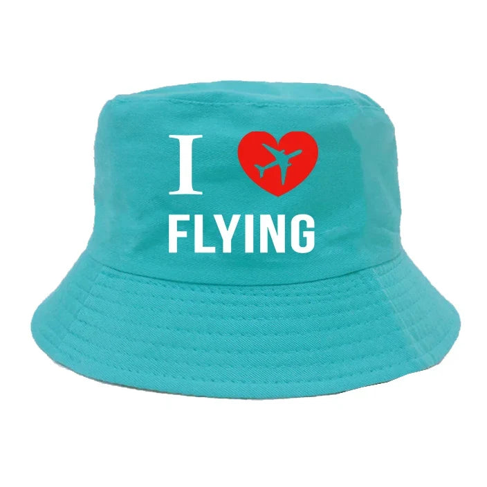 I Love Flying summer hat - green