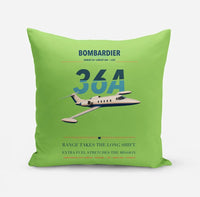 Thumbnail for Bombardier Learjet 36A design on light green pillow