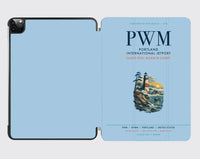 Thumbnail for Portland International Jetport (PWM) design on light blue ipad tablet case